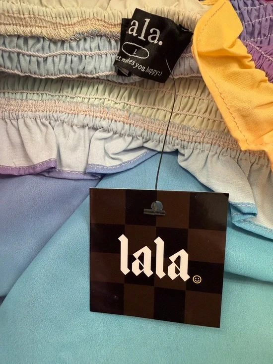 Palm Springs Smocked Dress in Rainbow Daydream - Picture 7 of 7